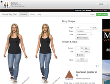 Tablet Screenshot of modelmydiet.com